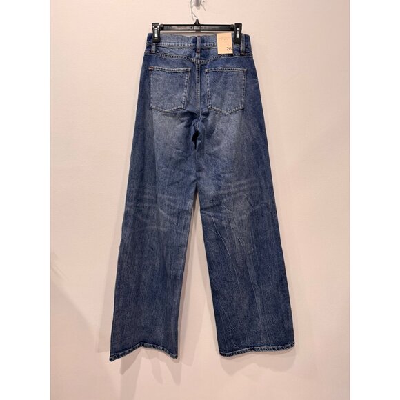 New Alice & Olivia Jeans Women's Size 26 TRISH MID RISE BAGGY JEAN brooklyn blue - Picture 13 of 15